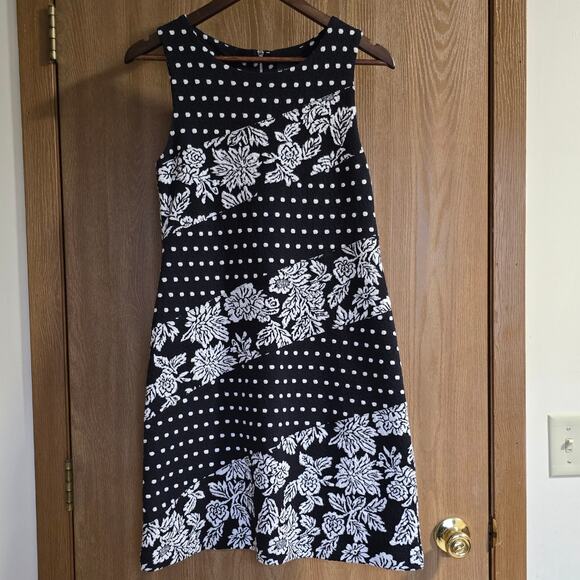 Anthropologie Maeve Effemy Floral Polka Dot Jacquard Shift Dress. - Picture 2 of 13